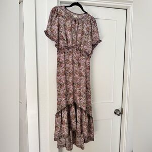 Max Studio Lavender Floral High Low Dress